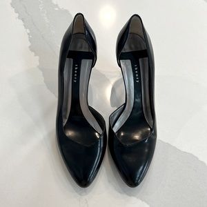 Theory black shiny ✨ leather heels Size 38